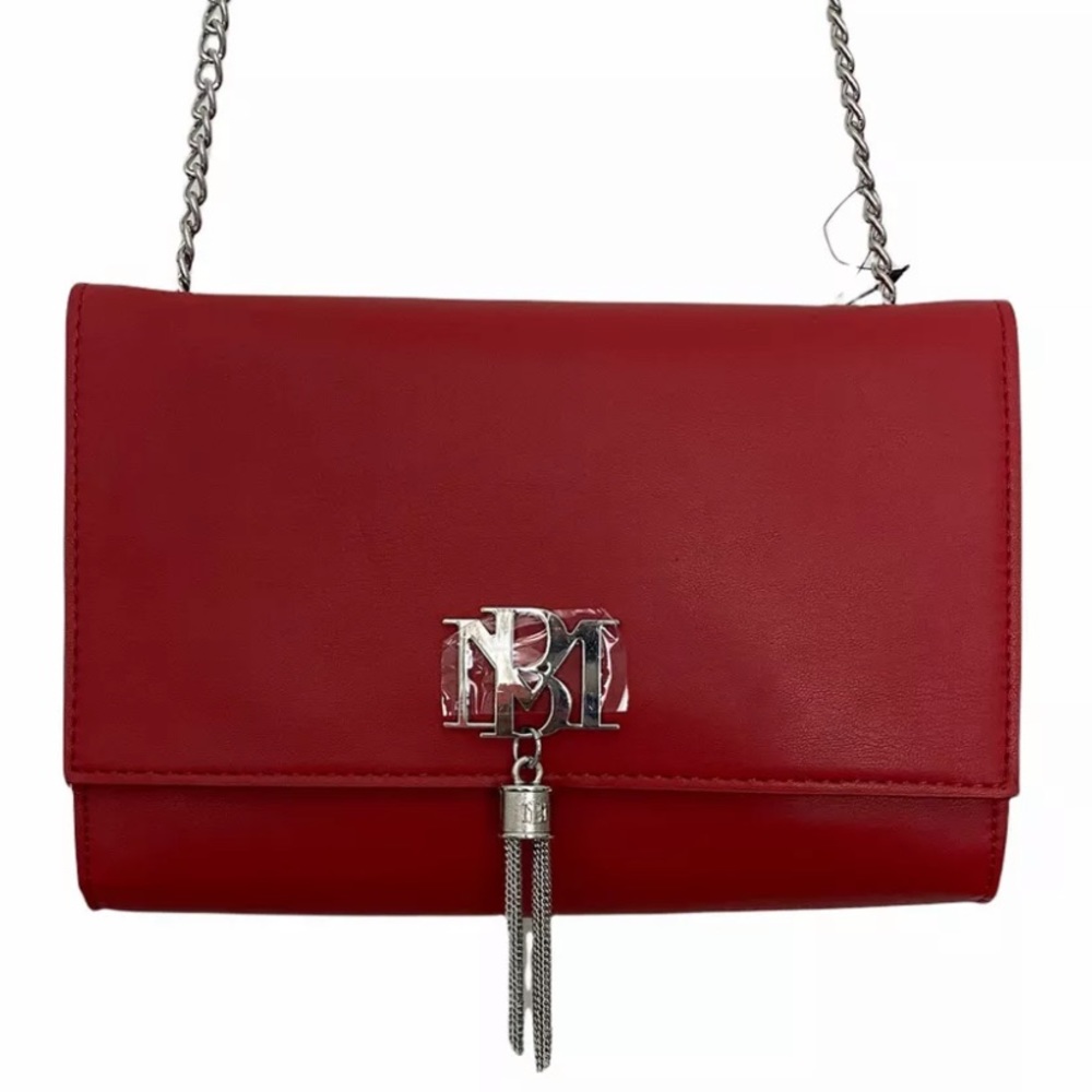 NWT Badgley Mischka Monogram Tassel Crossbody